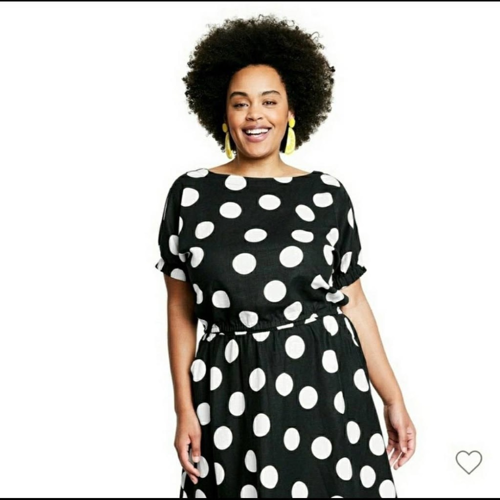 Women's Polka Dot Short Sleeve
Button-Back Top -  Tabitha Brown for Target